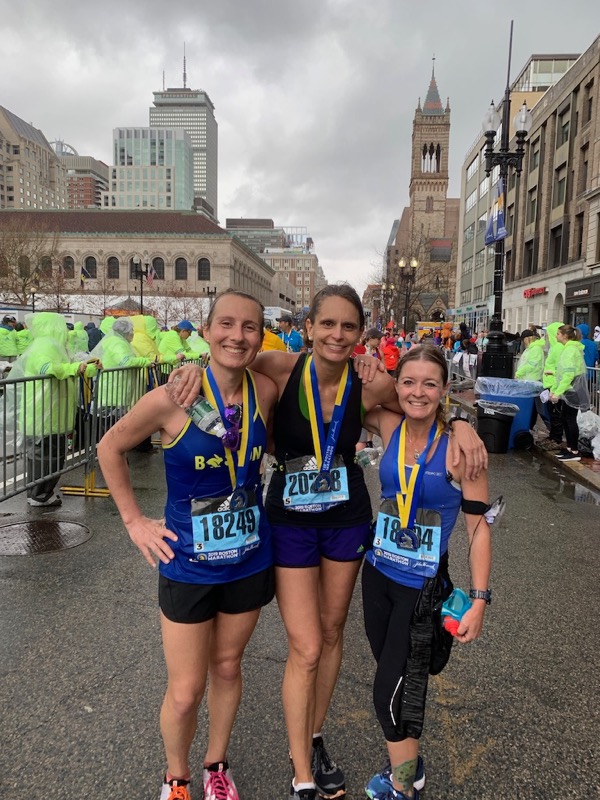 Amelia with Nicole and Rebecca after the finish