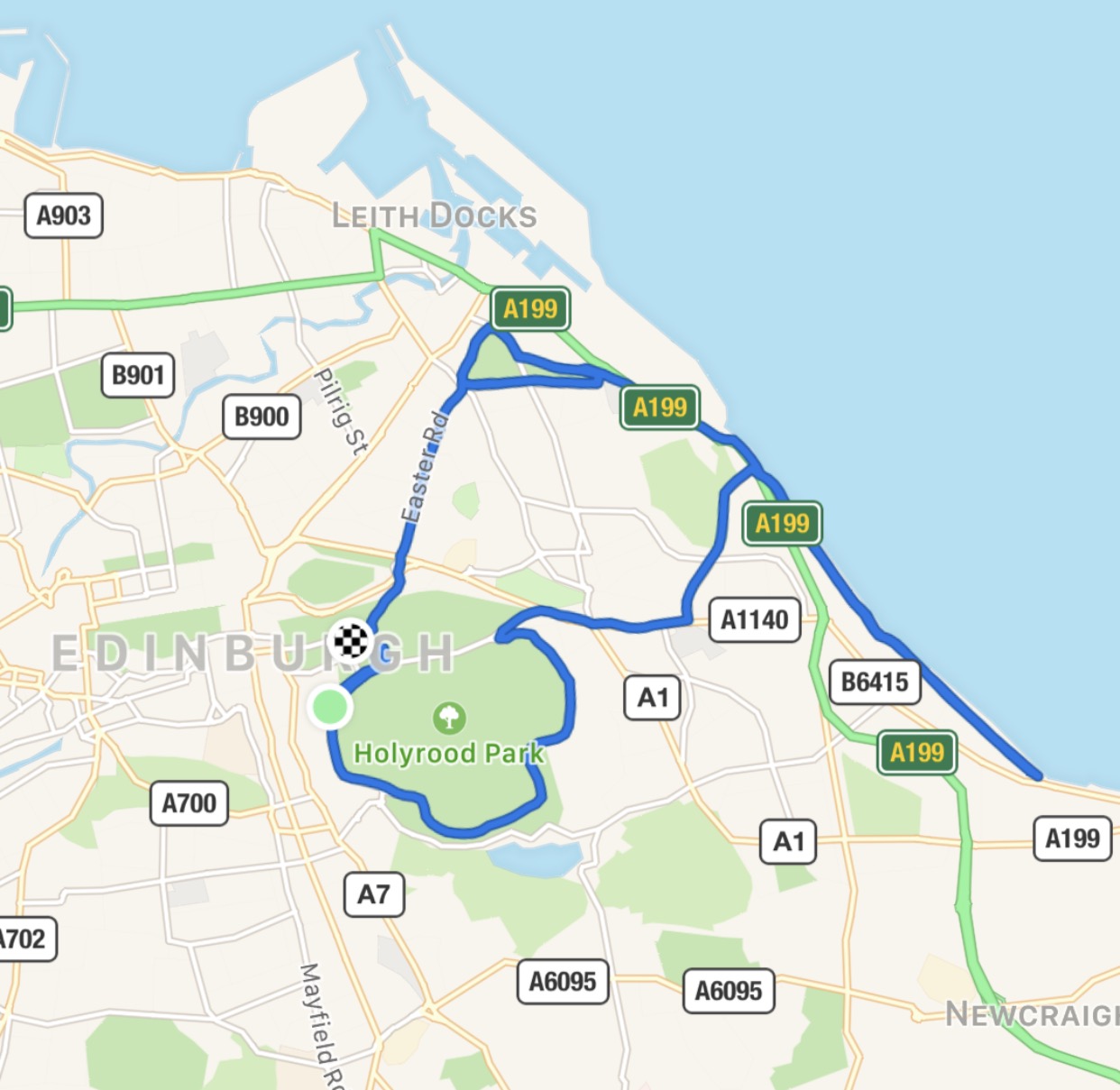 Edinburgh running route