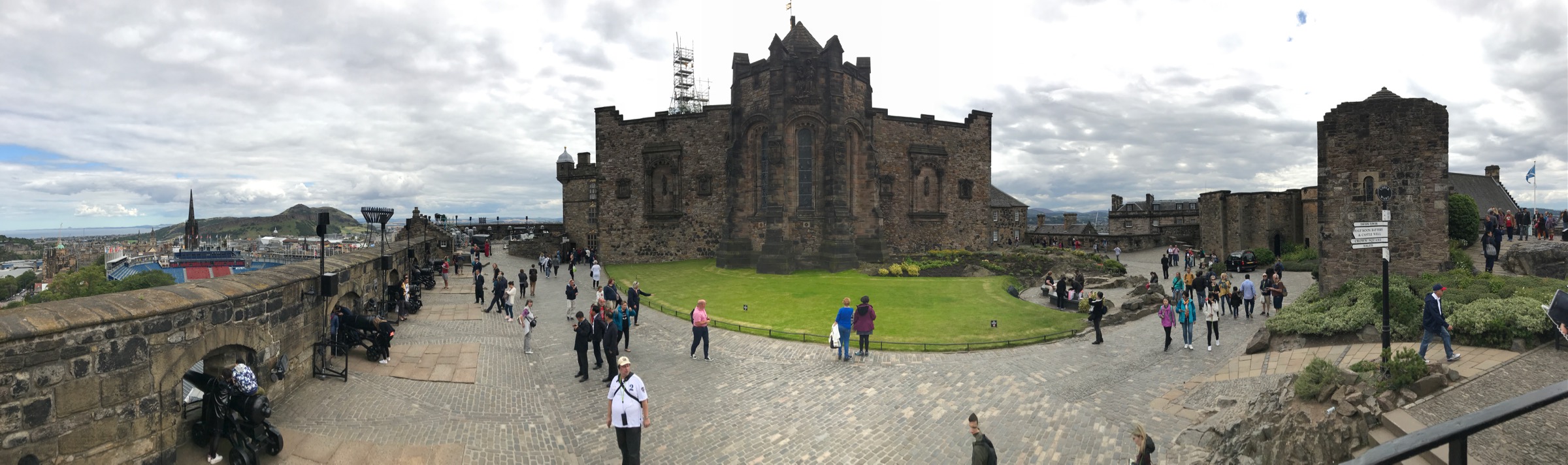 The inside of Edinburgh Castle.