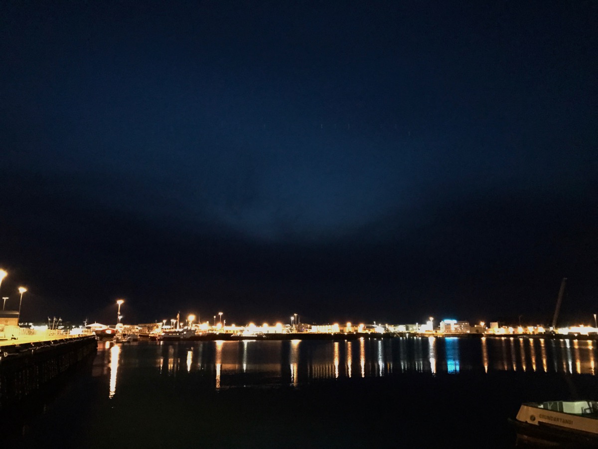 Northern Lights! TBH, this photo is a fairly accurate representation of what we saw. There was some light pollution where we were, but it wasn't much more than this.
